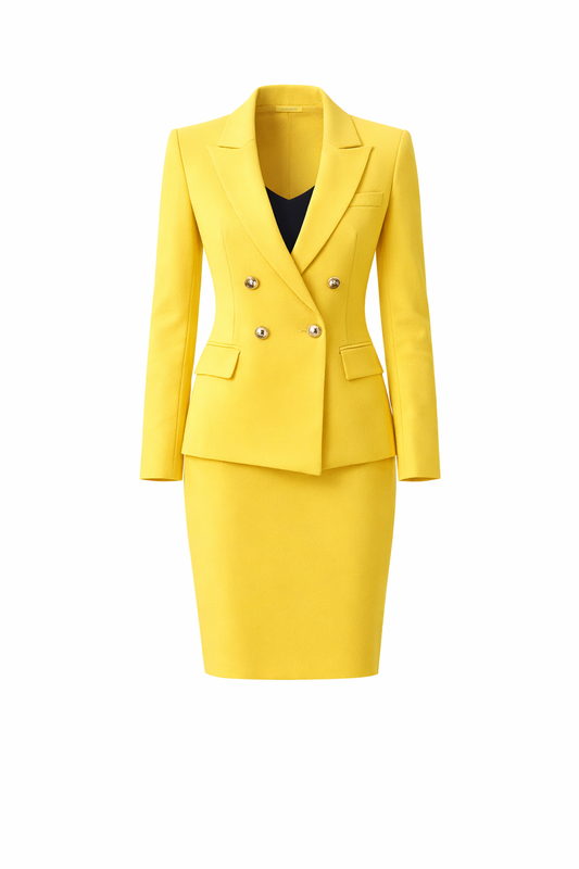 Double Breasted Skirt Suit - Ring Ready Attire