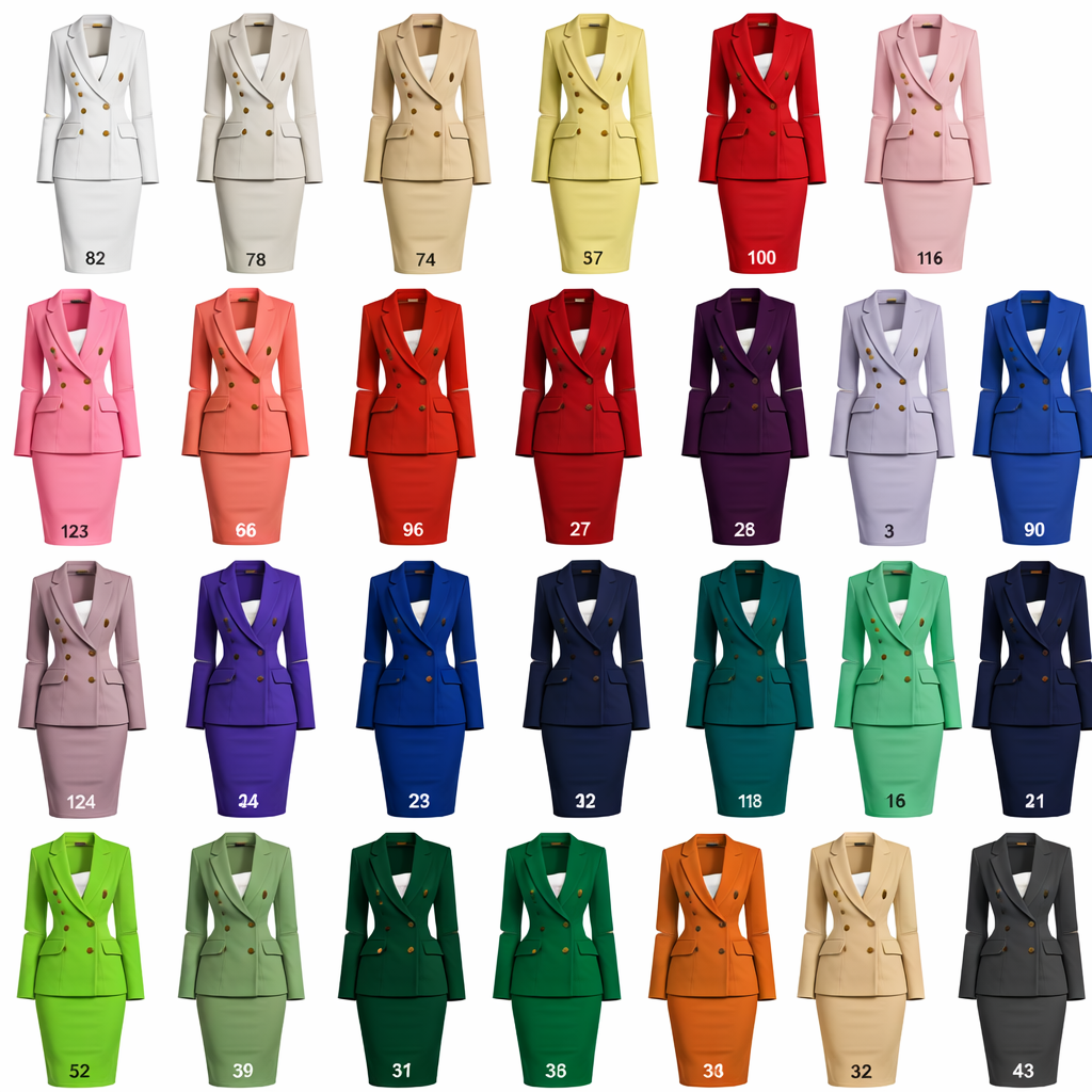 Double Breasted Skirt Suit - Ring Ready Attire