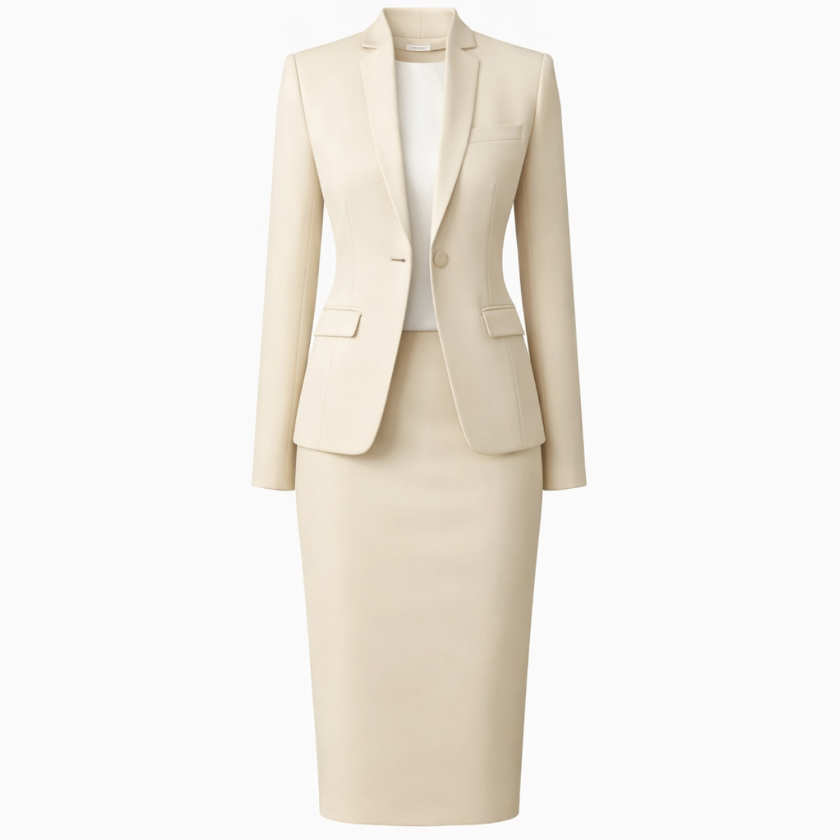 Ladies Single Button Skirt Suit - Ring Ready Attire
