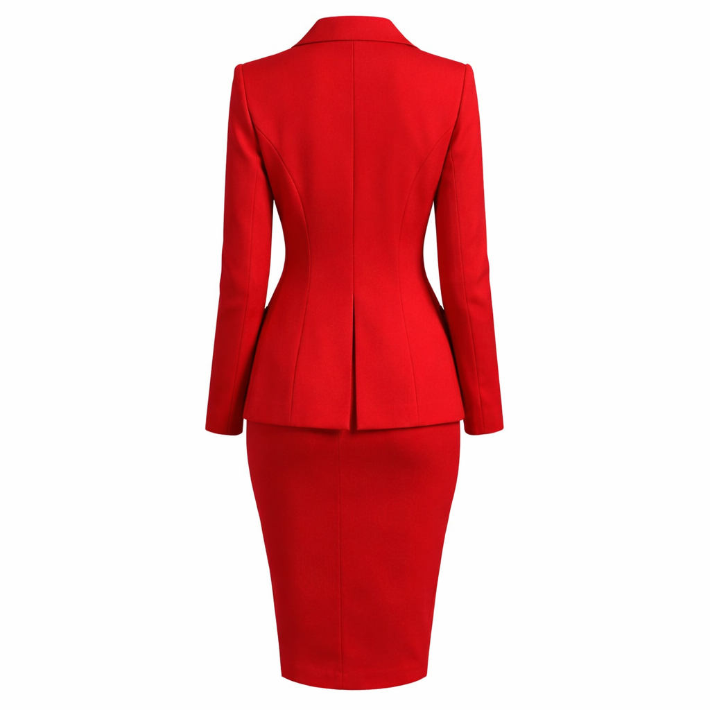 Double Breasted Skirt Suit - Ring Ready Attire