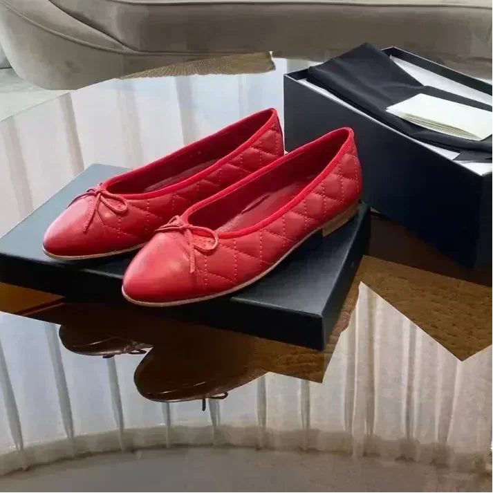 Genuine Leather Women's Slip-On Sandals with Sheepskin Lining - Ring Ready Attire