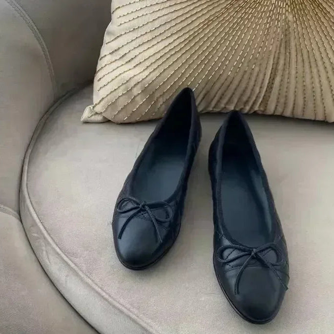 Genuine Leather Women's Slip-On Sandals with Sheepskin Lining - Ring Ready Attire