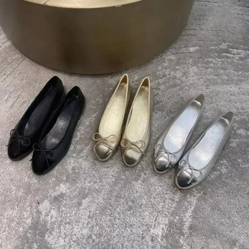 Genuine Leather Women's Slip-On Sandals with Sheepskin Lining - Ring Ready Attire